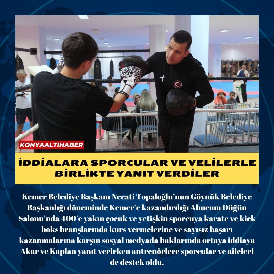 İddialara sporcular ve velilerle birlikte yanıt verdiler