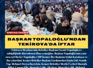 Başkan Topaloğlu’ndan Tekirova’da iftar