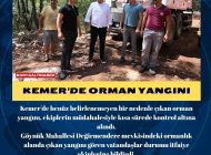 Kemer’de orman yangını