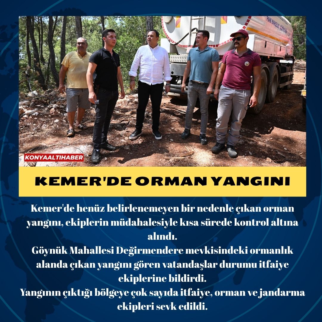 Kemer’de orman yangını