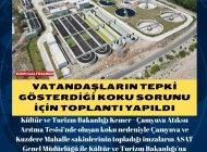 Vatandaşların tepki gösterdiği koku sorunu için toplantı yapıldı