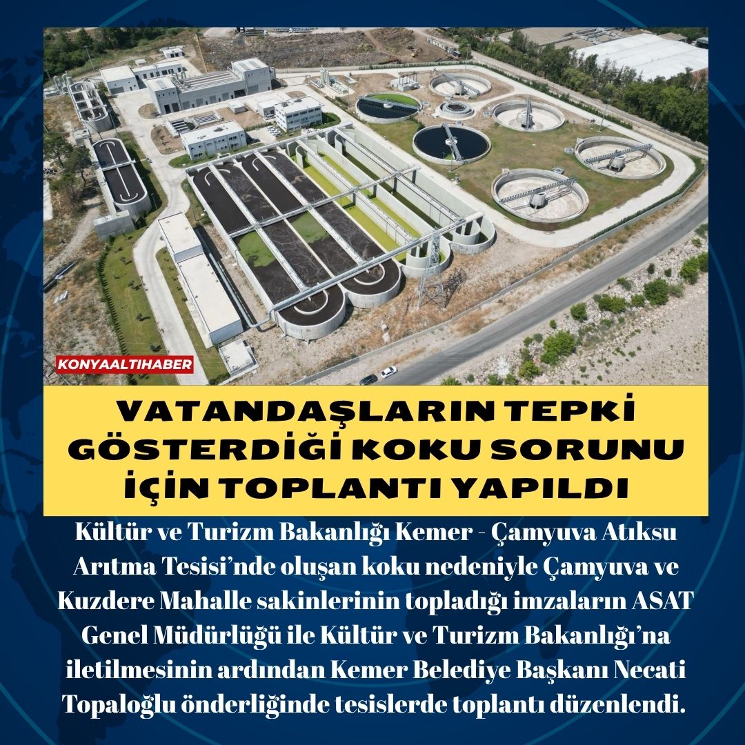 Vatandaşların tepki gösterdiği koku sorunu için toplantı yapıldı