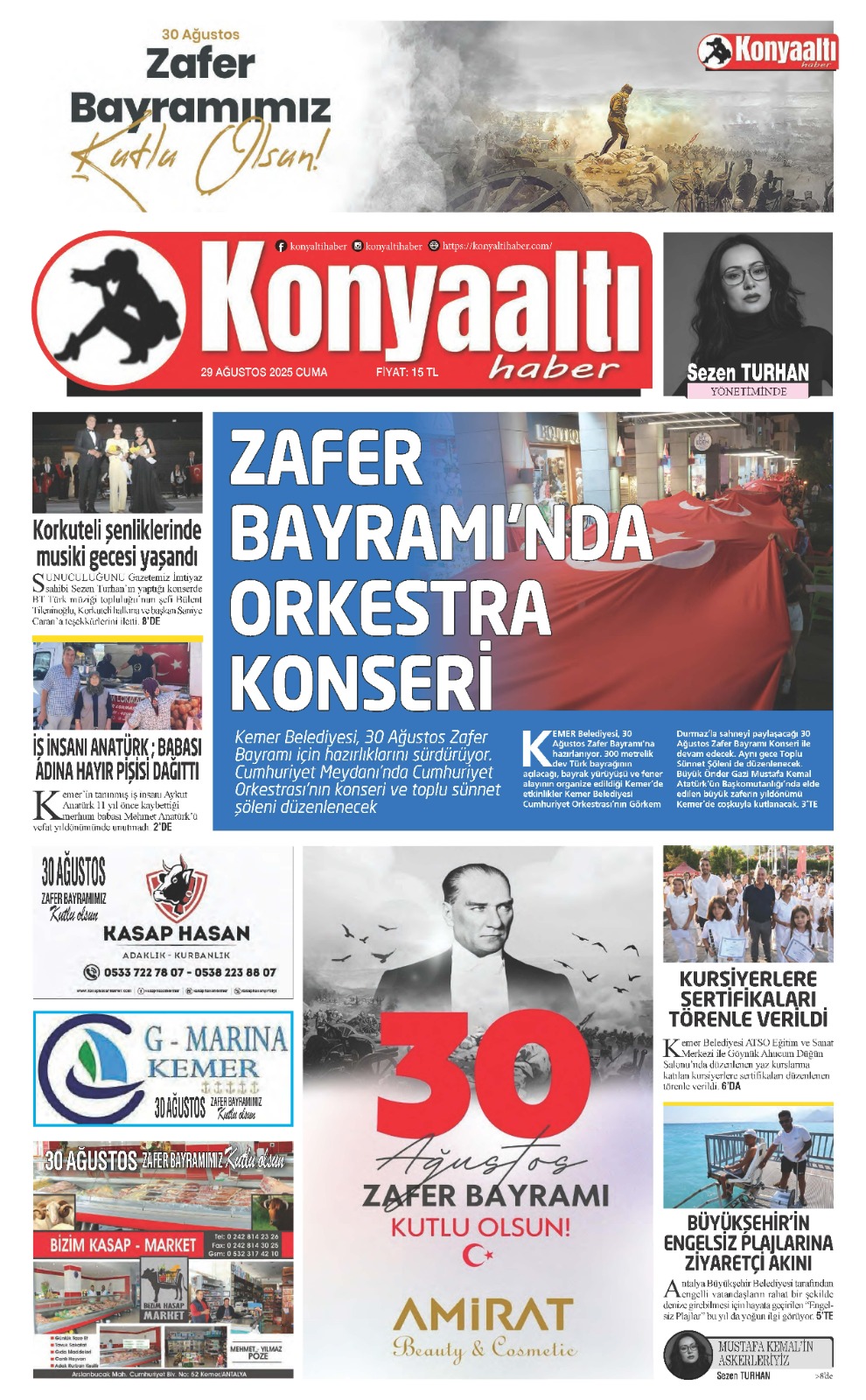 29 AĞUSTOS 2025 KONYAALTI HABER GAZETESİ