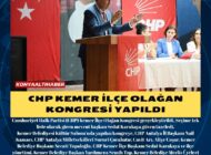 CHP Kemer İlçe Olağan Kongresi yapıldı