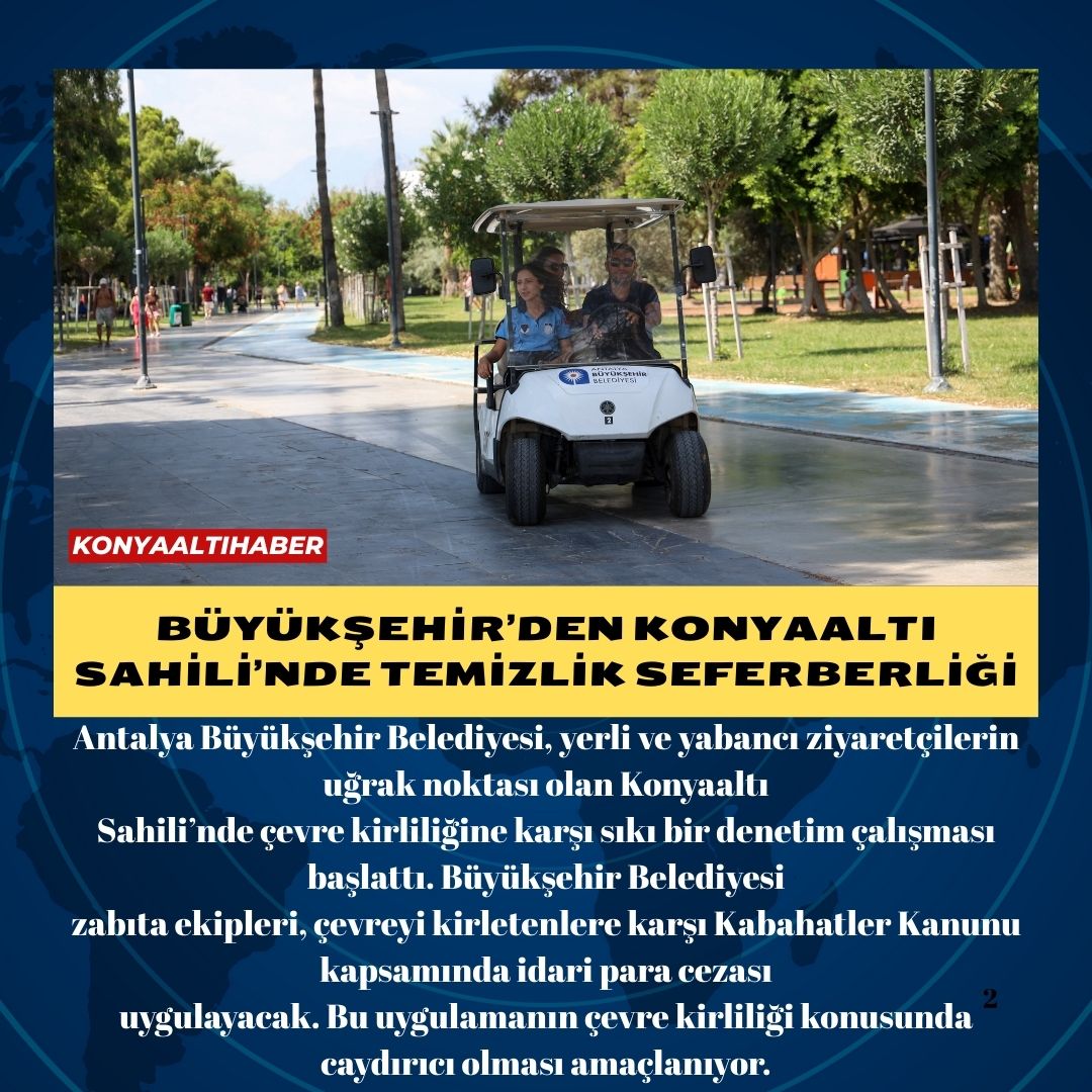 Büyükşehir’den Konyaaltı Sahili’nde temizlik seferberliği