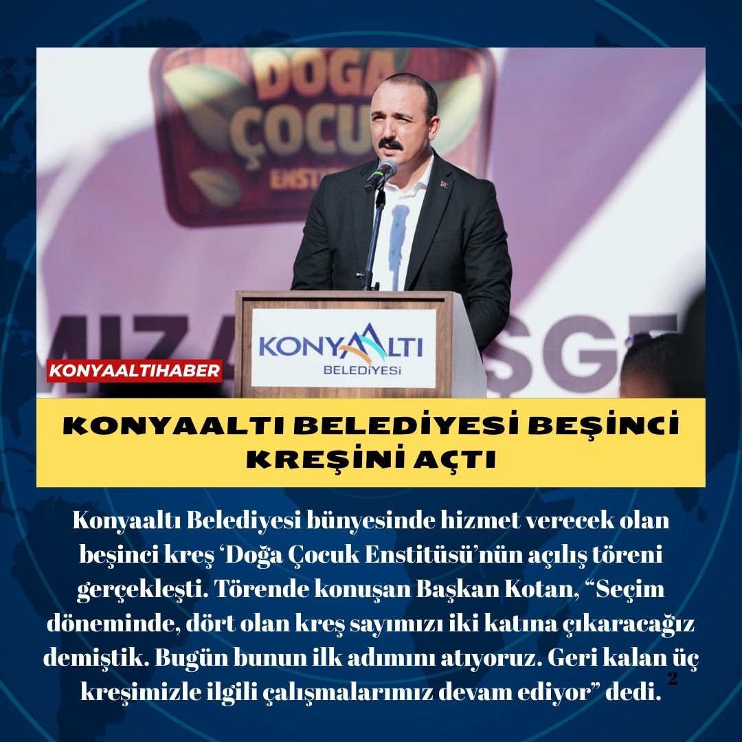 KONYAALTI BELEDİYESİ BEŞİNCİ KREŞİNİ AÇTI
