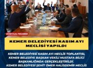 Kemer Belediyesi Kasım ayı meclisi yapıldı 