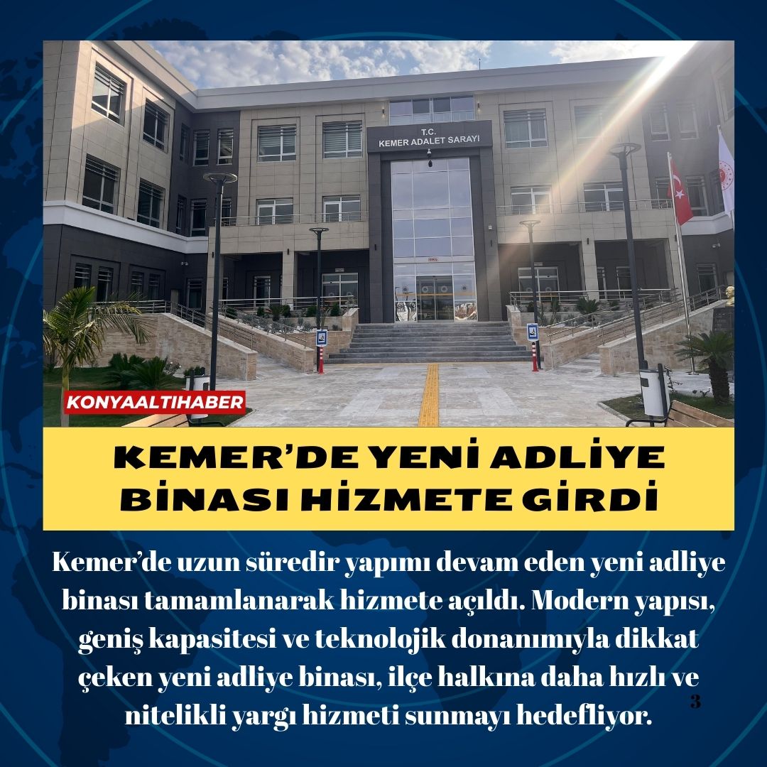 Kemer’de Yeni Adliye Binası Hizmete Girdi