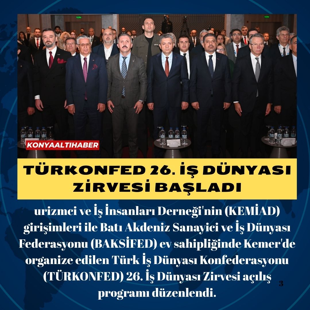 TÜRKONFED 26. İş Dünyası Zirvesi başladı