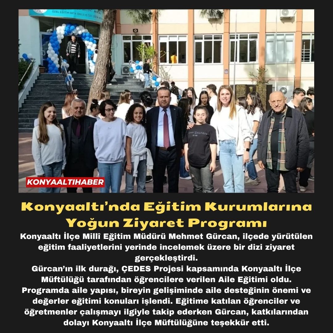 Konyaaltı’nda Eğitim Kurumlarına Yoğun Ziyaret Programı