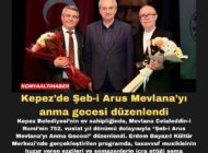 Kepez’de Şeb-i Arus Mevlana’yı anma gecesi düzenlendi