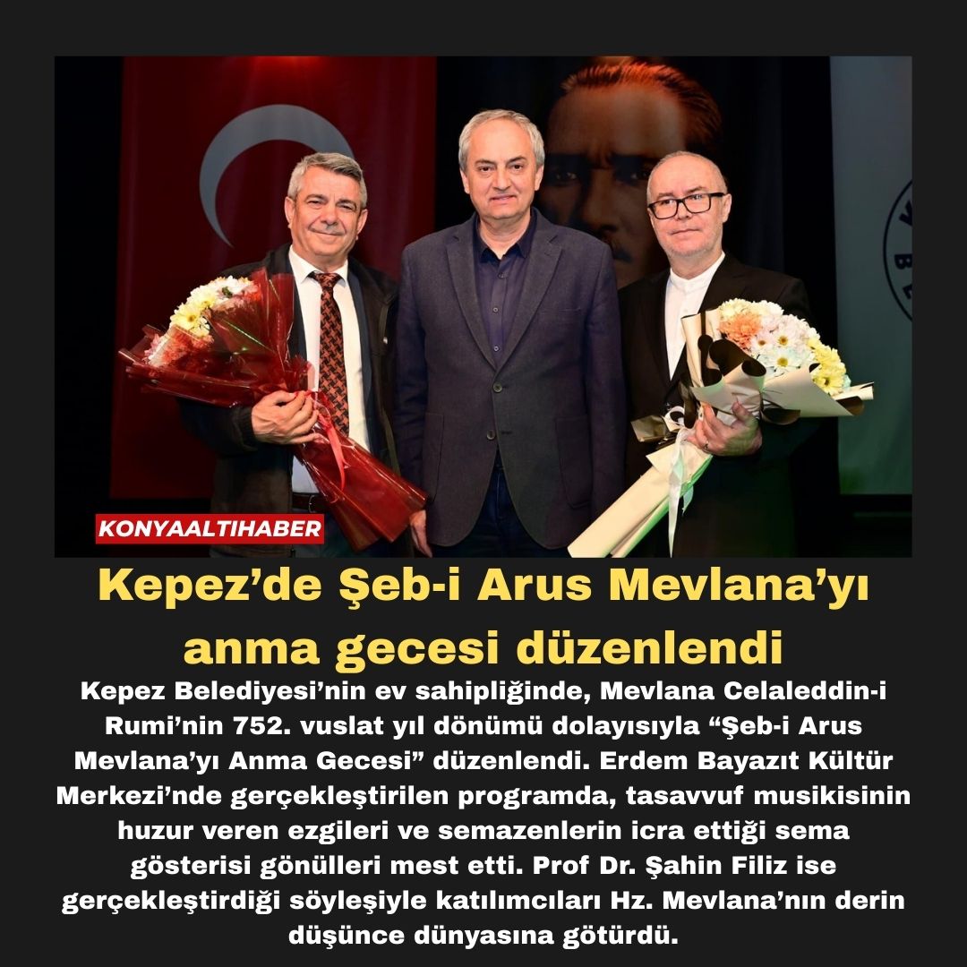 Kepez’de Şeb-i Arus Mevlana’yı anma gecesi düzenlendi