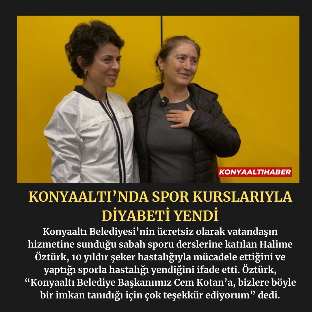 KONYAALTI’NDA SPOR KURSLARIYLA DİYABETİ YENDİ