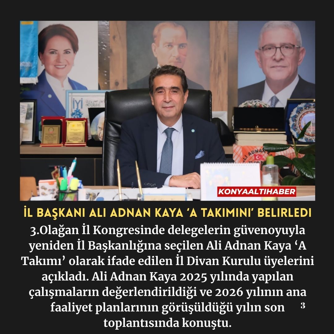 İl Başkanı Ali Adnan Kaya ‘A Takımını’ belirledi