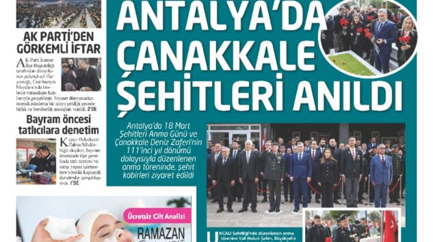 19 MART 2026 KONYAALTI HABER GAZETESİ