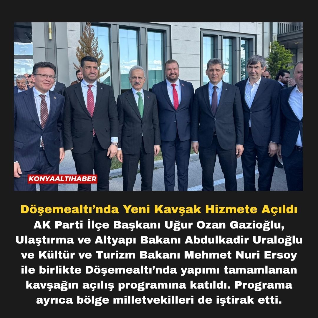 Döşemealtı’nda Yeni Kavşak Hizmete Açıldı