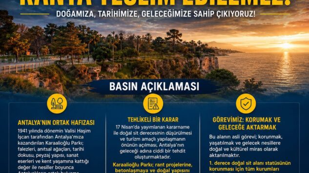 İYİ Parti’den Karaalioğlu Parkı Tepkisi: “Antalya’nın Hafızası Ranta Kurban Edilemez”