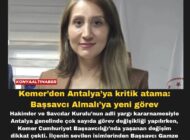 Kemer’den Antalya’ya kritik atama: Başsavcı Almalı’ya yeni görev