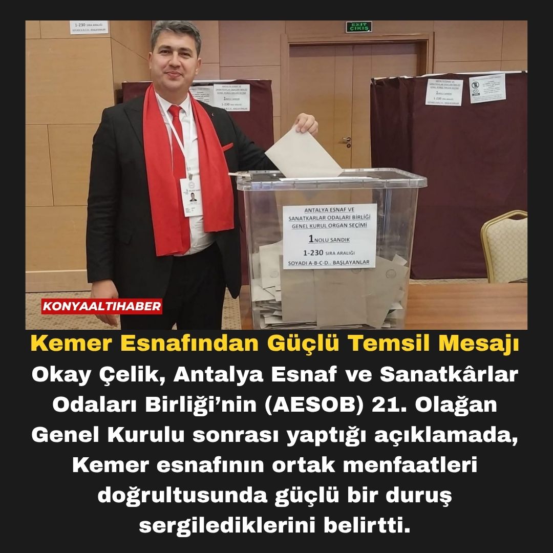 Kemer Esnafından Güçlü Temsil Mesajı