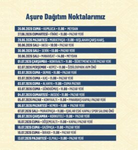 Antalya Büyükşehir Belediyesi’nden Muharrem Ayı boyunca aşure ikramı