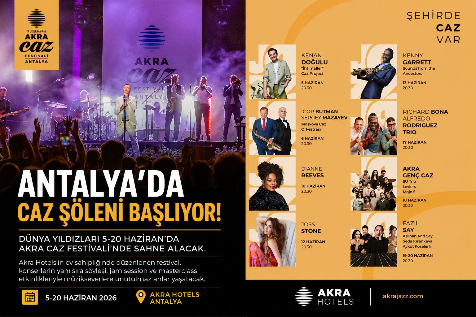 Akra Caz Festivali 9. Kez Müzikseverlerle Buluşuyor