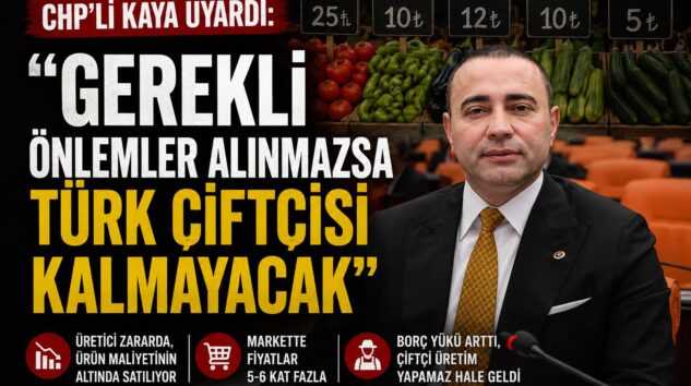 CHP’li Kaya: “Gerekli önlemler alınmazsa Türk çiftçisi kalmayacak”
