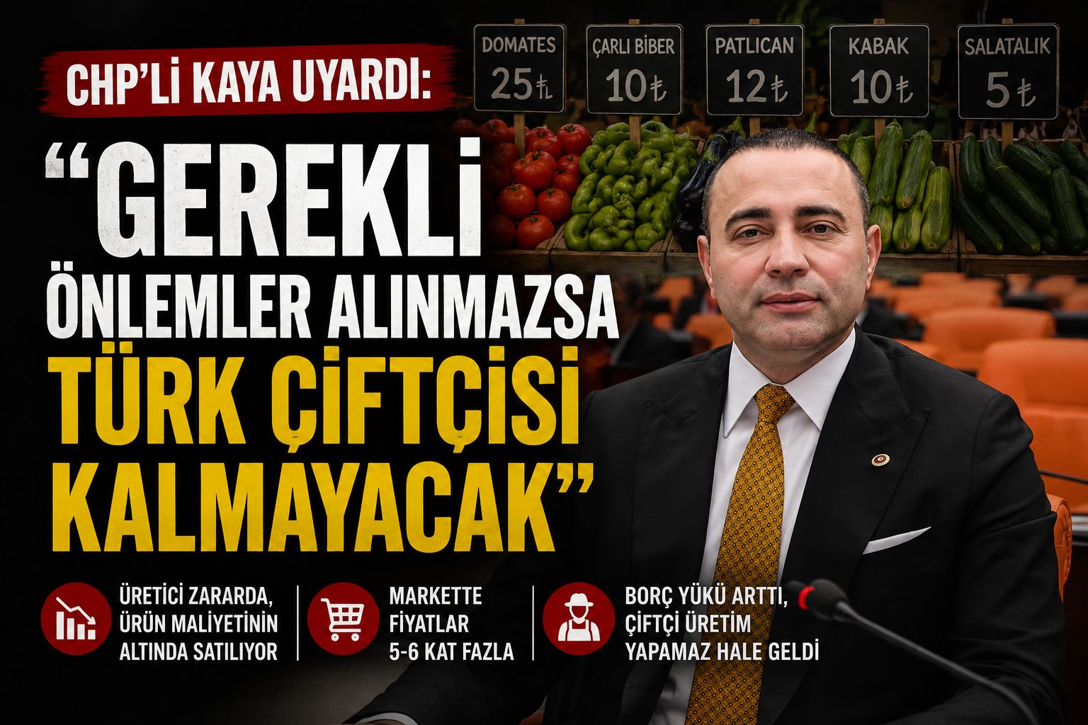 CHP’li Kaya: “Gerekli önlemler alınmazsa Türk çiftçisi kalmayacak”