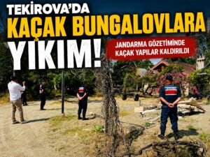 Tekirova’da Kaçak Bungalovlara Yıkım