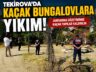 Tekirova’da Kaçak Bungalovlara Yıkım