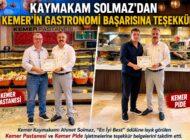Kaymakam Solmaz’dan Gastronomi Başarısına Teşekkür