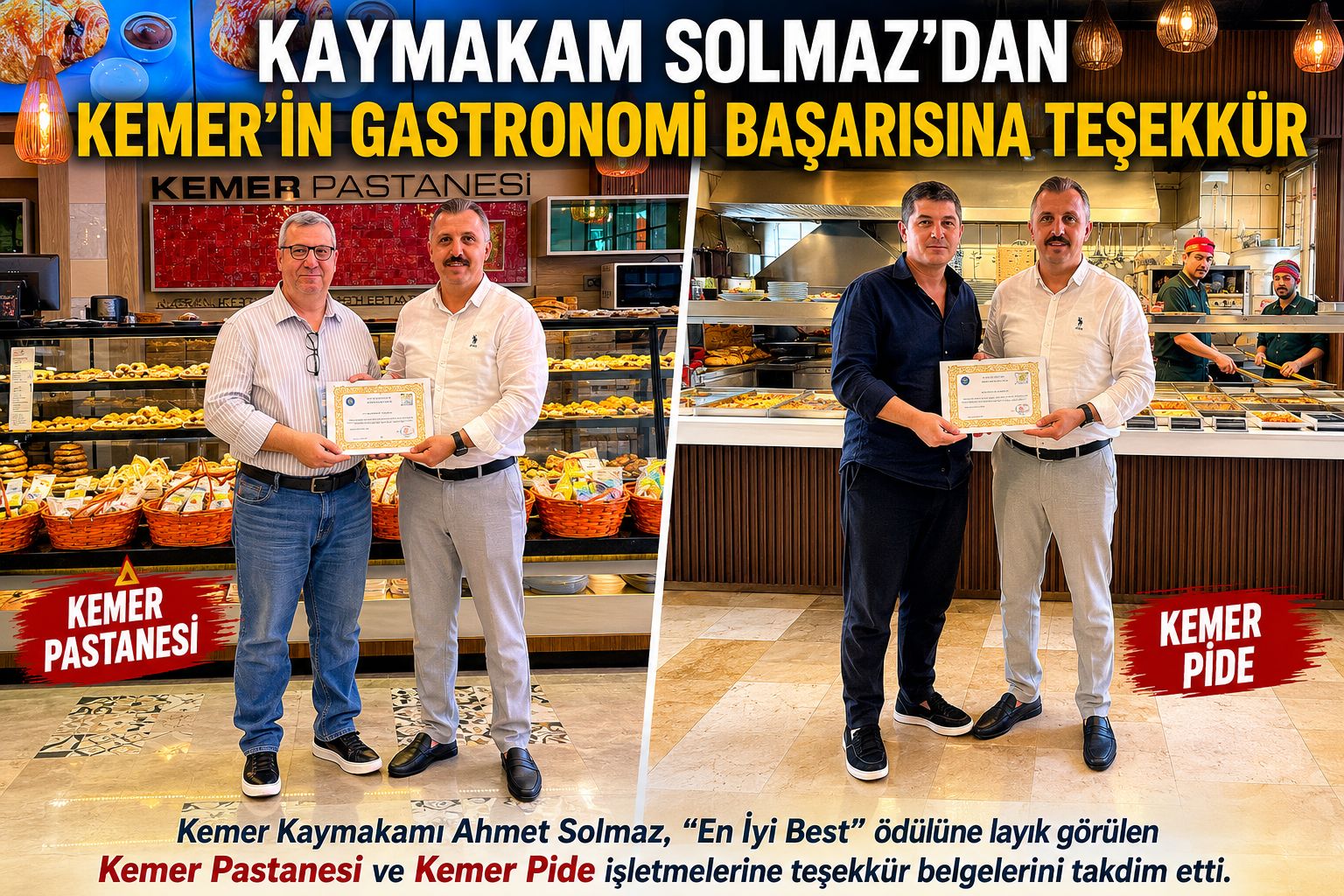 Kaymakam Solmaz’dan Gastronomi Başarısına Teşekkür