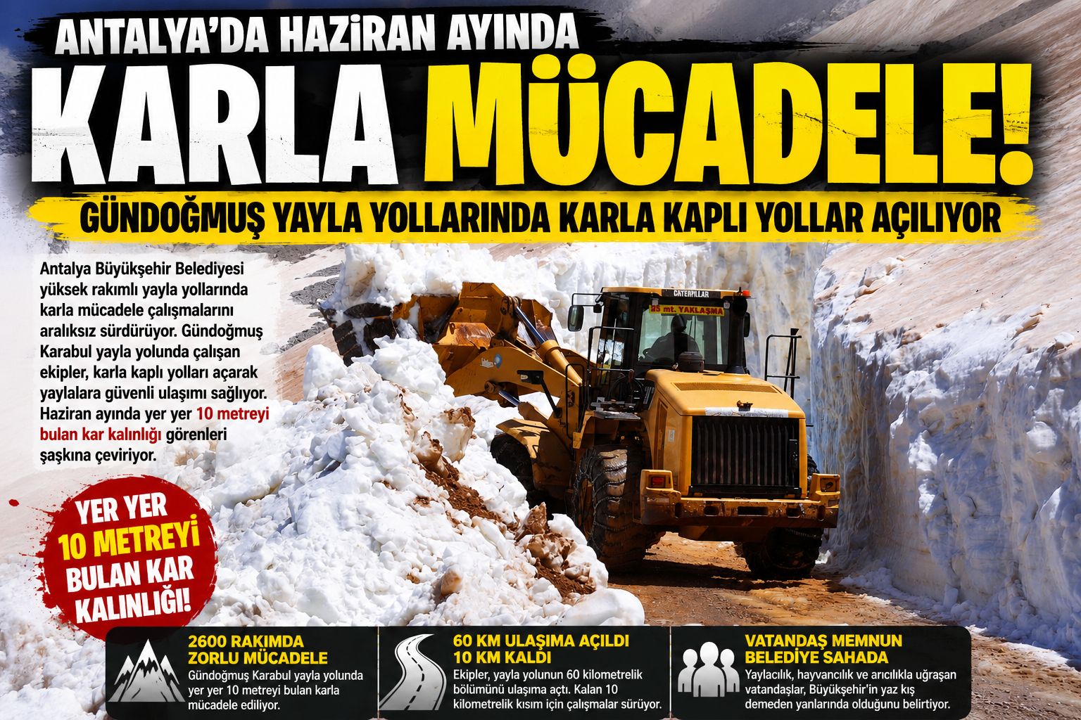 ANTALYA’DA YAZ, YAYLADA KIŞ