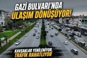 Gazi Bulvarı’nda Trafiği Rahatlatacak Çalışma Başladı