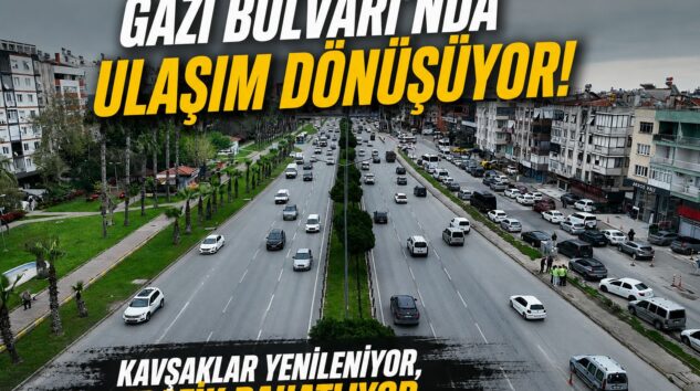 Gazi Bulvarı’nda Trafiği Rahatlatacak Çalışma Başladı