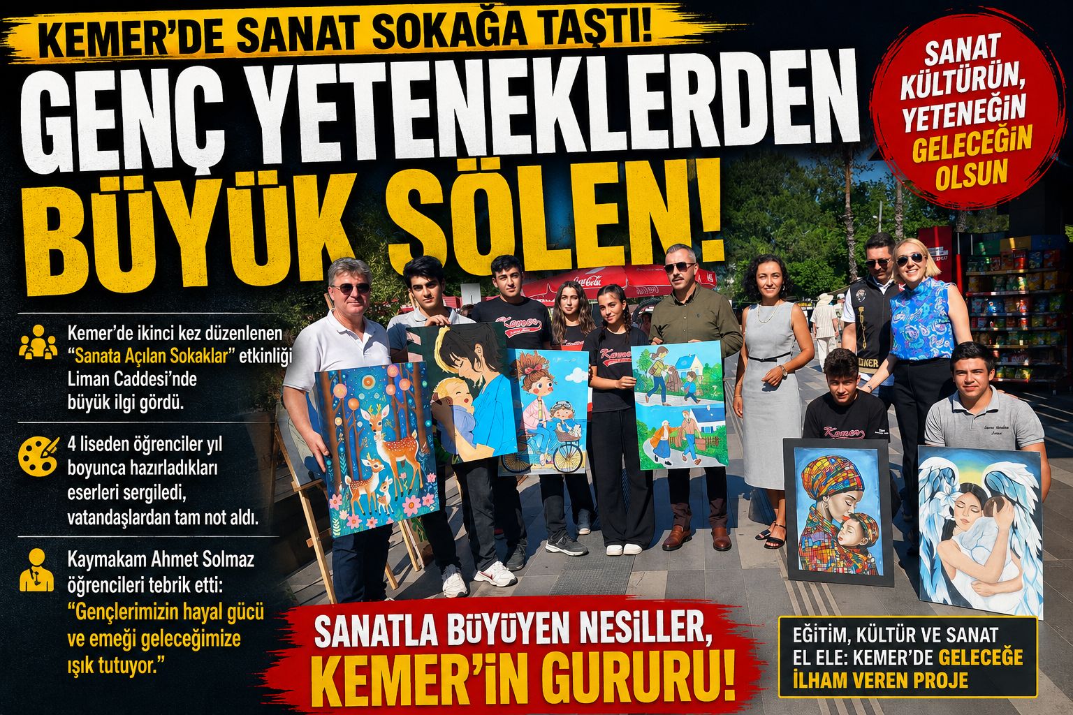 Kemer’de Sanat Sokağa Taştı