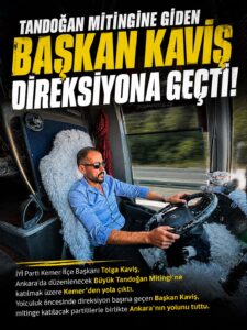 TANDOĞAN MİTİNGİNE GİDEN BAŞKAN KAVİŞ DİREKSİYONA GEÇTİ