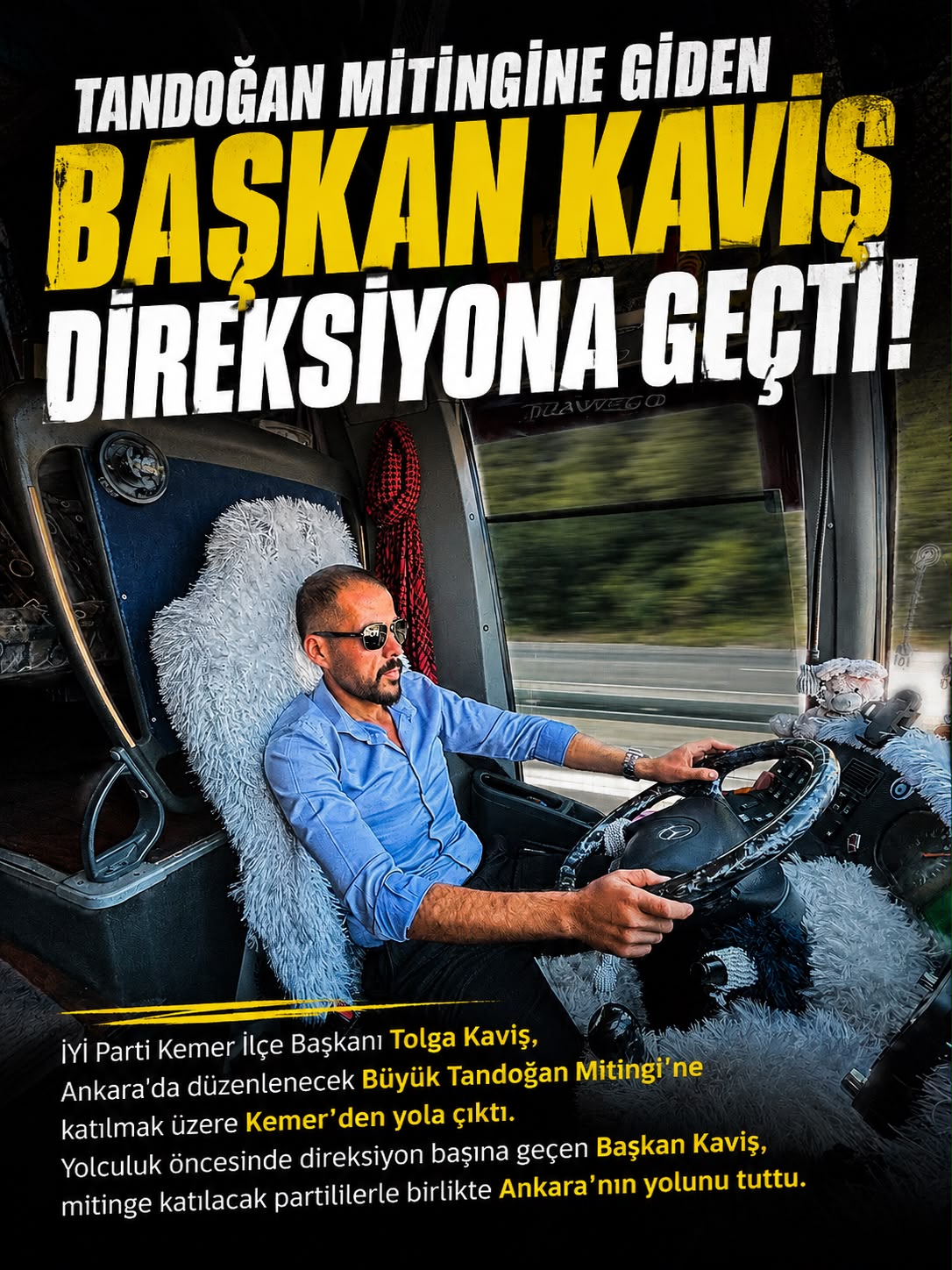 TANDOĞAN MİTİNGİNE GİDEN BAŞKAN KAVİŞ DİREKSİYONA GEÇTİ