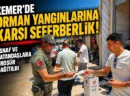 Kemer’de Orman Yangınlarına Karşı Seferberlik: Esnaf ve Vatandaşlara Broşür Dağıtıldı