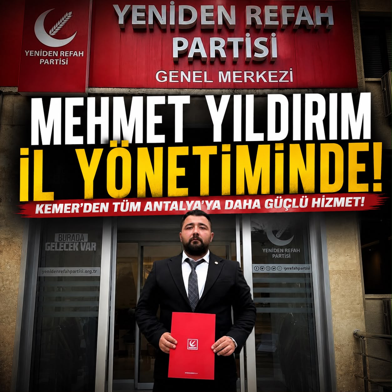 Yeniden Refah Partisi’nde Görev Değişimi: Mehmet Yıldırım İl Yönetiminde