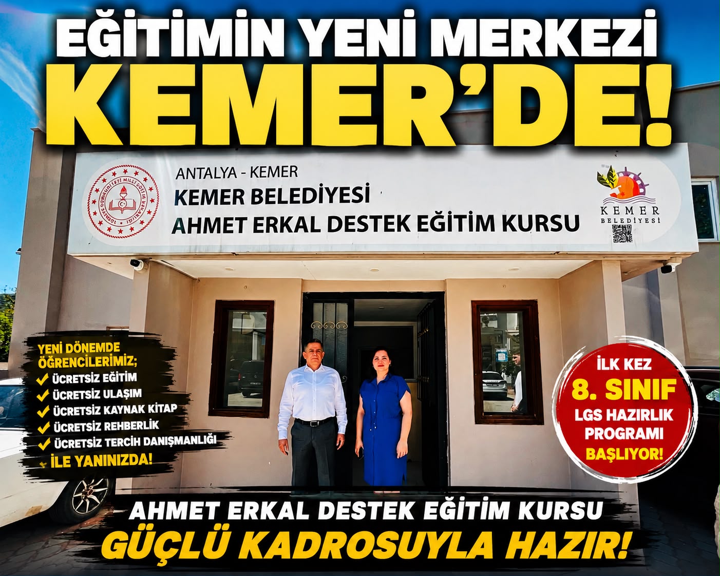 Ahmet Erkal Destek Eğitim Kurs Merkezi’nde Tarihi Değişim: Yenilenen Kadro ve LGS Programıyla Yeni Dönem Başlıyor