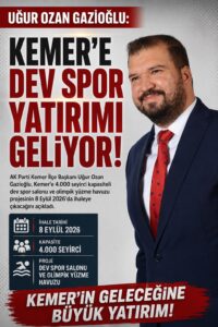 GAZİOĞLU SÖZÜNÜ TUTTU: KEMER’E DEV SPOR YATIRIMI GELİYOR