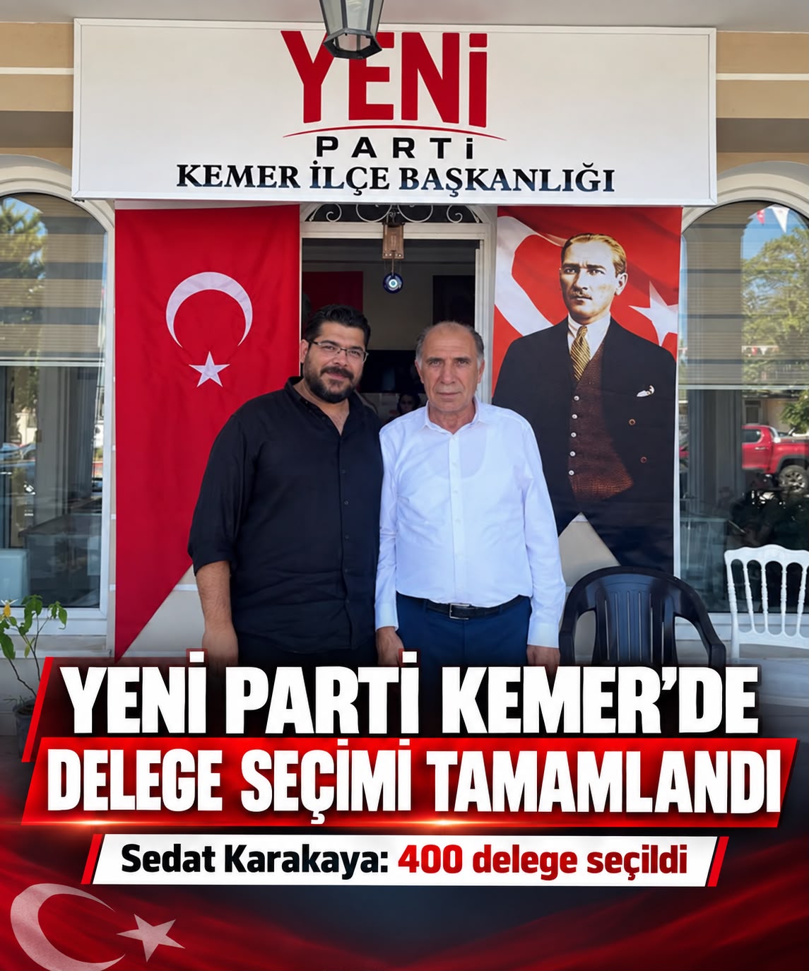 Yeni Parti Kemer’de Delege Seçimleri Tamamlandı: 400 Delege Seçildi